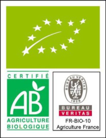 Logo de certification AB agriculture biologique par Bureau Veritas FR-BIO-10 du Mas des Figues à Saint-Rémy-de-Provence